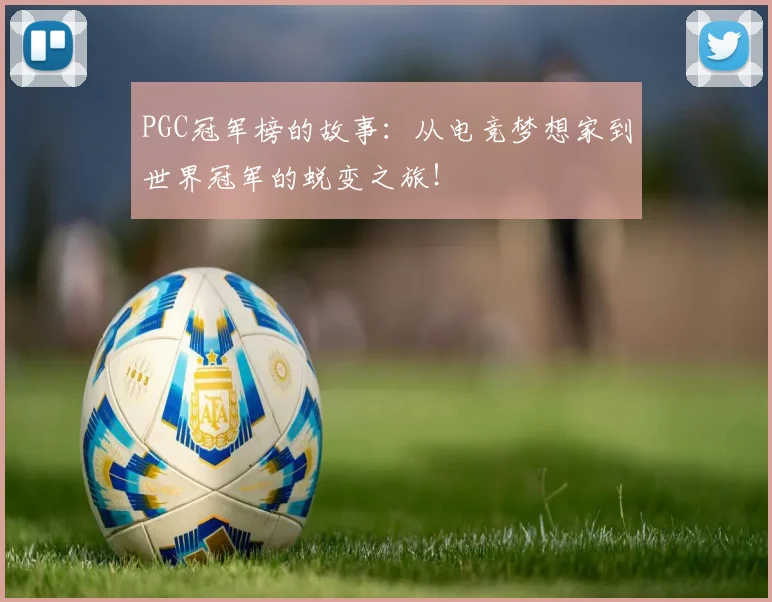 PGC冠军榜的故事：从电竞梦想家到世界冠军的蜕变之旅！